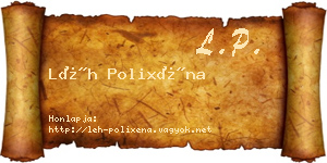 Léh Polixéna névjegykártya